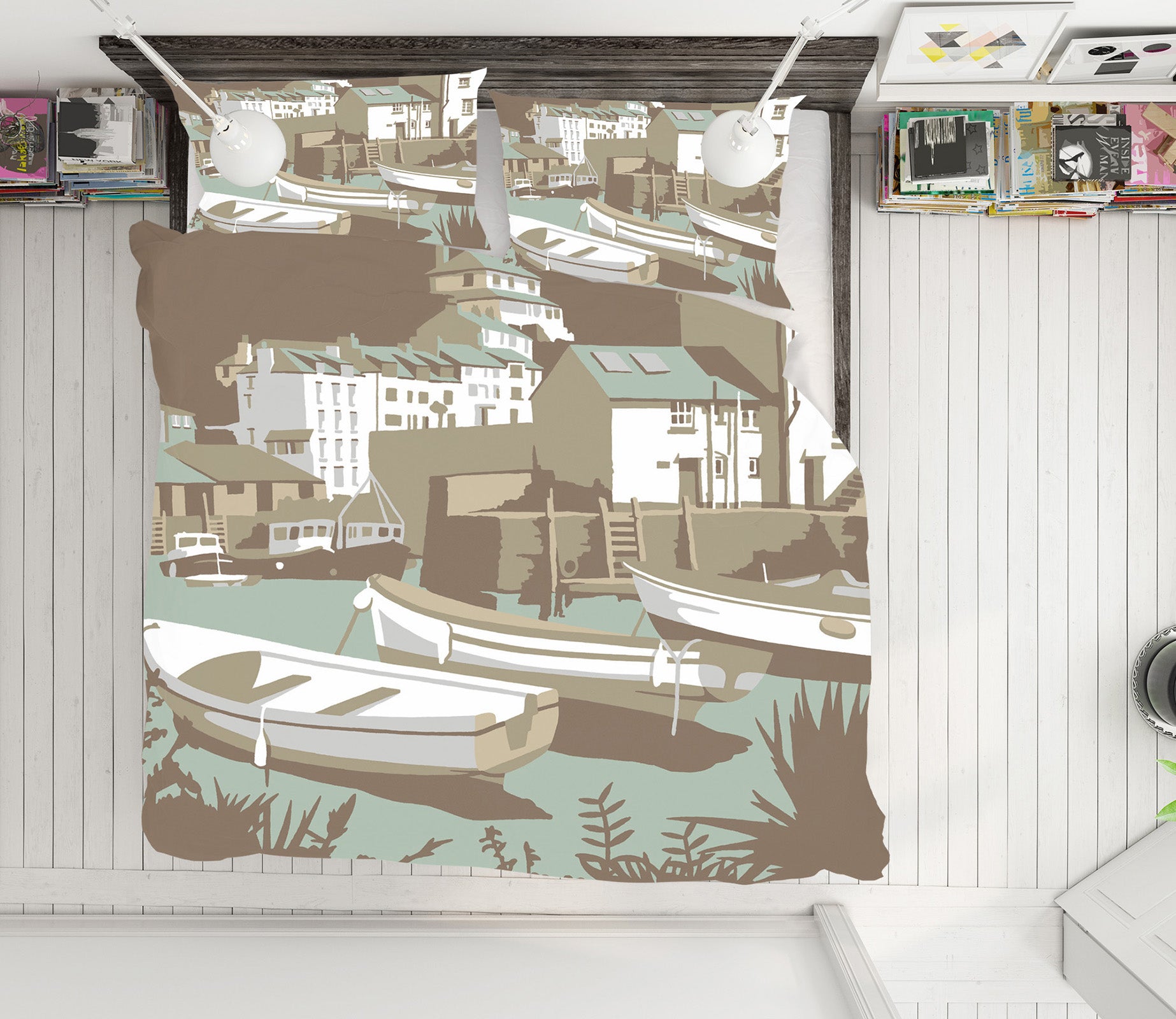 3D Polperro 2039 Steve Read Bedding Bed Pillowcases Quilt