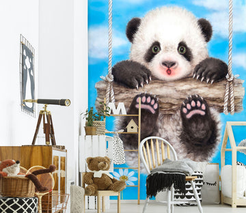 3D Panda Swing 5492 Kayomi Harai Wall Mural Wall Murals