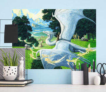 3D Grass Tree Dragon Elf 8048 Ciruelo Wall Sticker