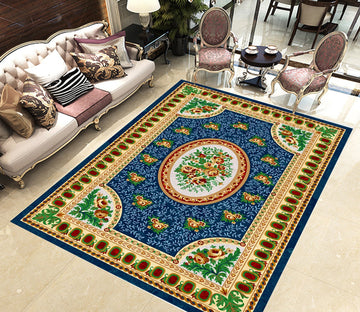 3D Golden Rose WG606 Floor Mural Wallpaper AJ Wallpaper 2 