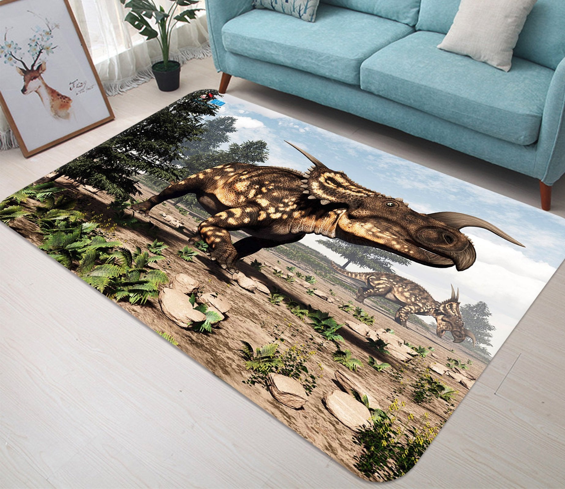 3D Short Legged Dragon 49 Non Slip Rug Mat Mat AJ Creativity Home 