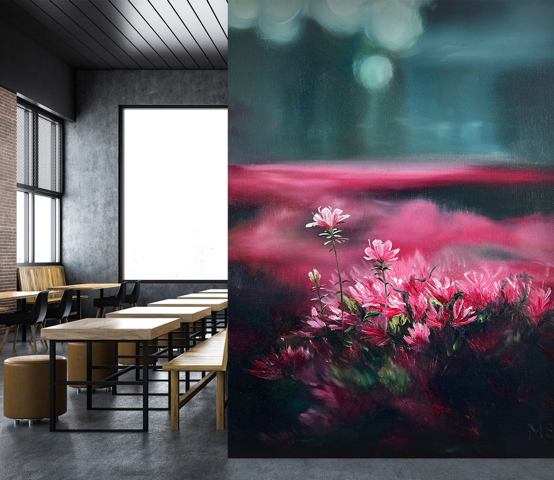3D Pink Flowers 9824 Marina Zotova Wall Mural Wall Murals