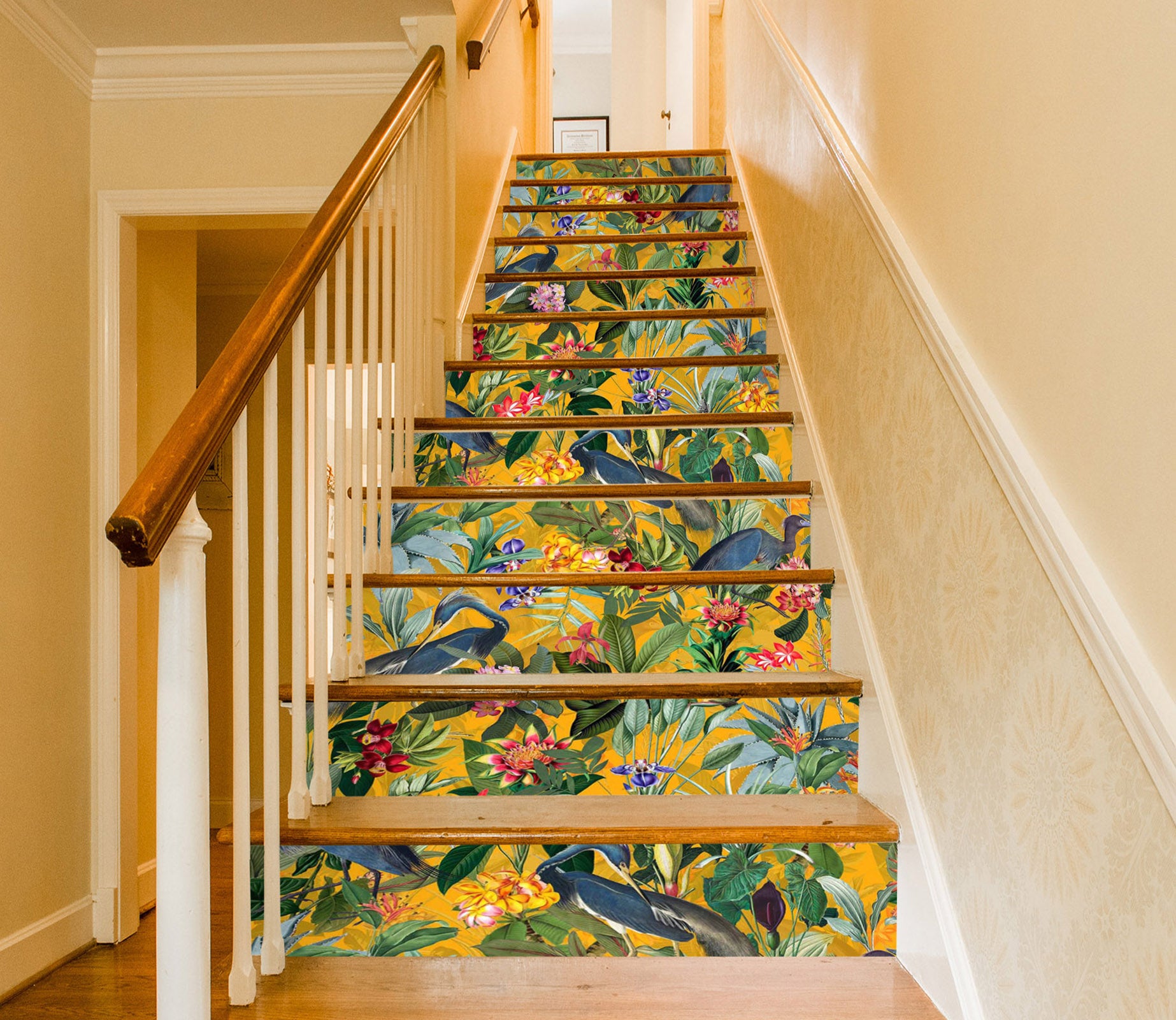 3D Flower Bird Bush 10441 Uta Naumann Stair Risers