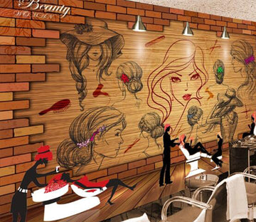 3D Cute Girl 1502 Wall Murals