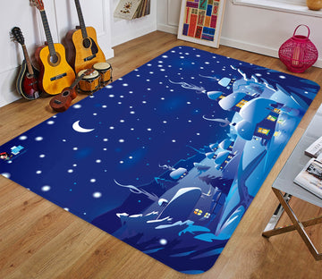 3D Moon Village 039 Non Slip Rug Mat Mat AJ Creativity Home 