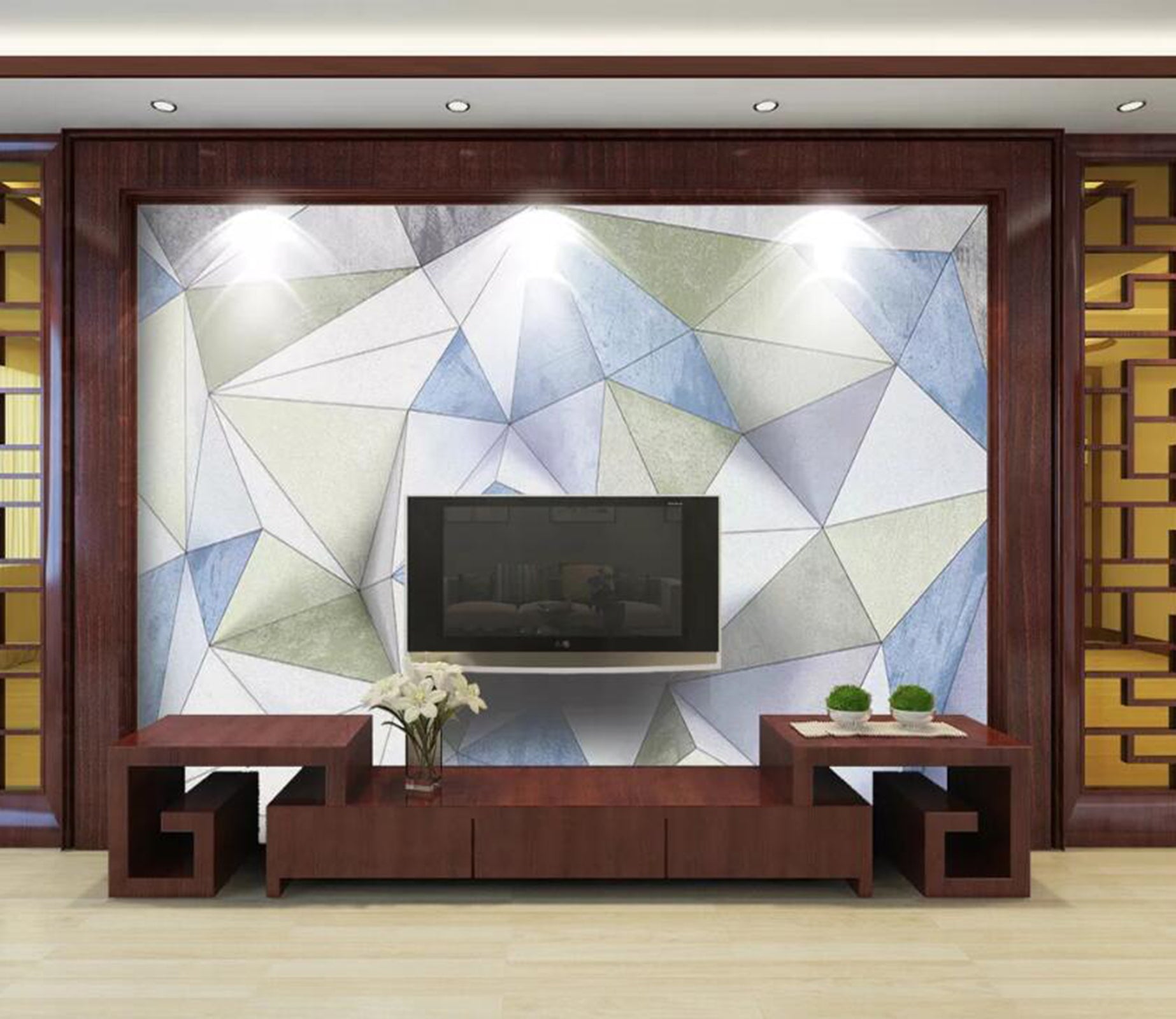3D Colored Triangle WC83 Wall Murals Wallpaper AJ Wallpaper 2 