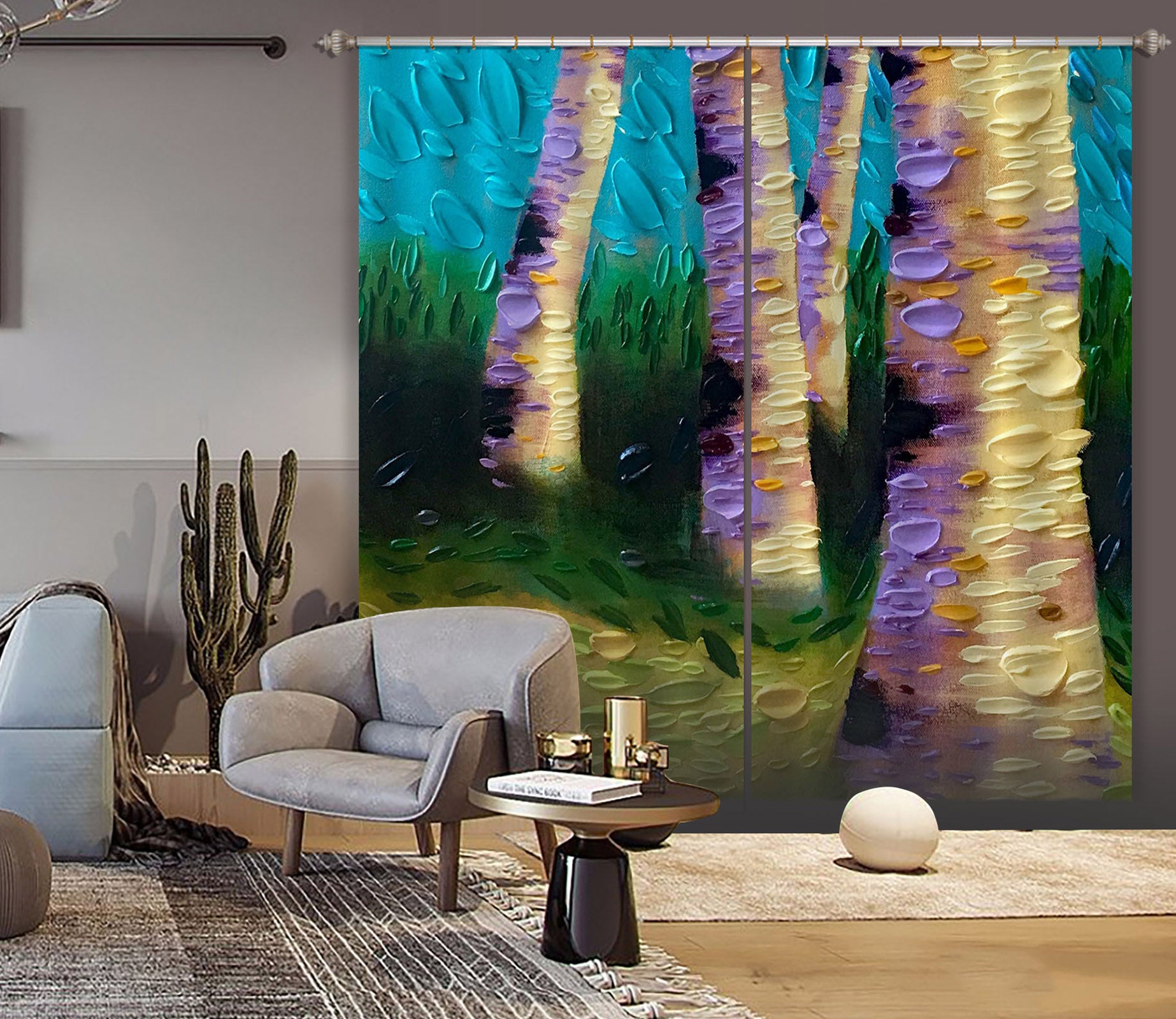 3D Garden Mystery Panel  045 Dena Tollefson Curtain Curtains Drapes