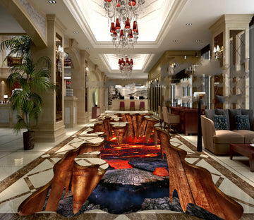 3D Lava Rock 433 Floor Mural  Wallpaper Murals Rug & Mat Print Epoxy waterproof bath floor