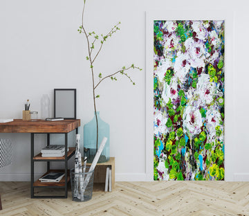 3D White Flower Garden 93171 Allan P. Friedlander Door Mural
