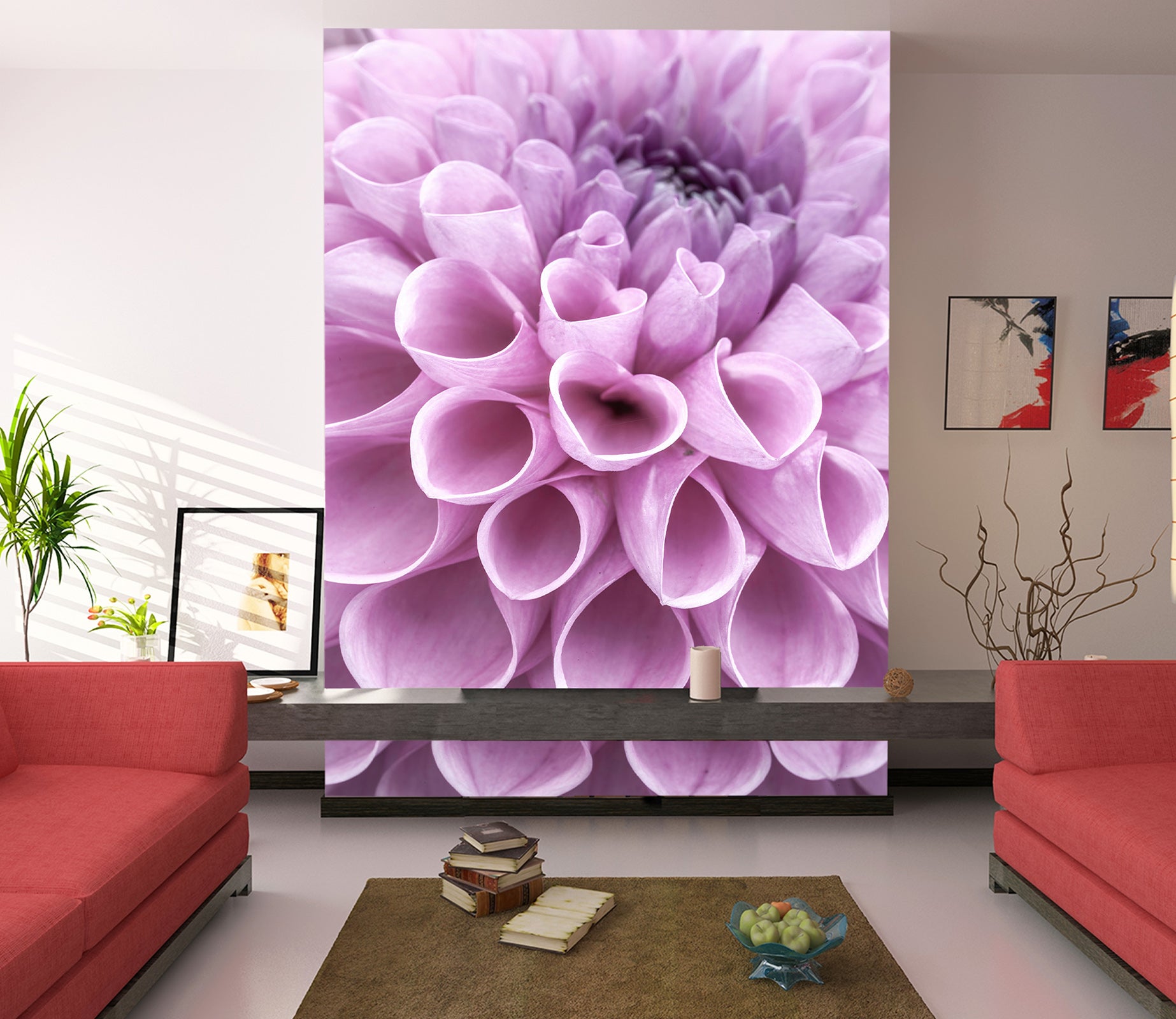 3D Purple Flower 6199 Assaf Frank Wall Mural Wall Murals