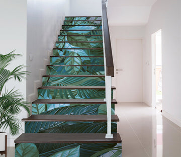 3D Green Leaves 10465 Andrea Haase Stair Risers