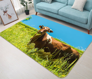 3D Grassland Cow 204 Animal Non Slip Rug Mat Mat AJ Creativity Home 