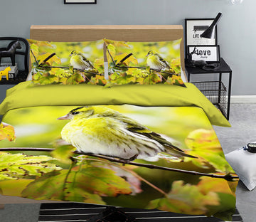 3D Green Kingfisher 024 Bed Pillowcases Quilt
