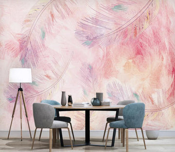 3D Pink Dreamy Feathers 2438 Wall Murals