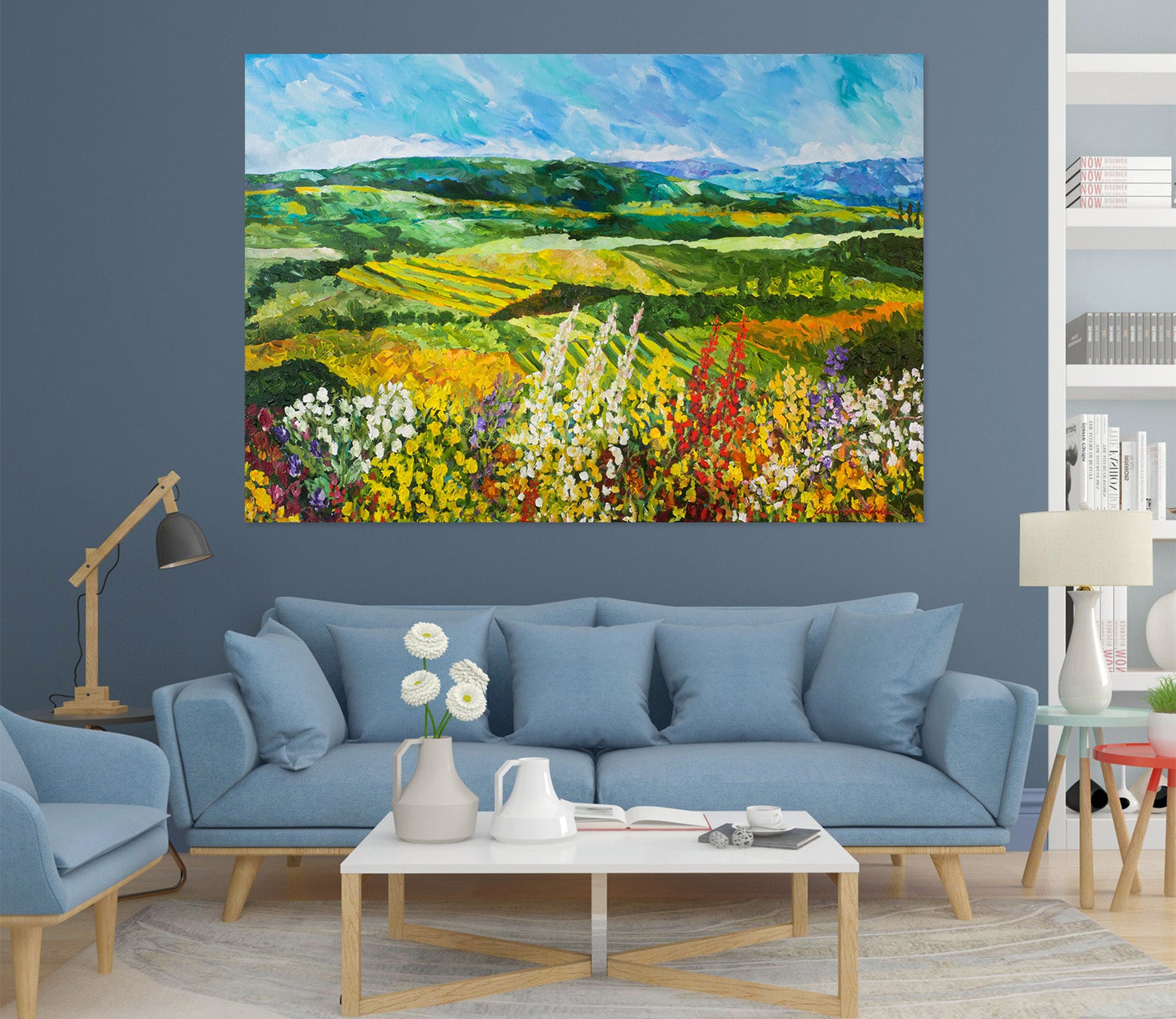 3D Colored Field 192 Allan P. Friedlander Wall Sticker