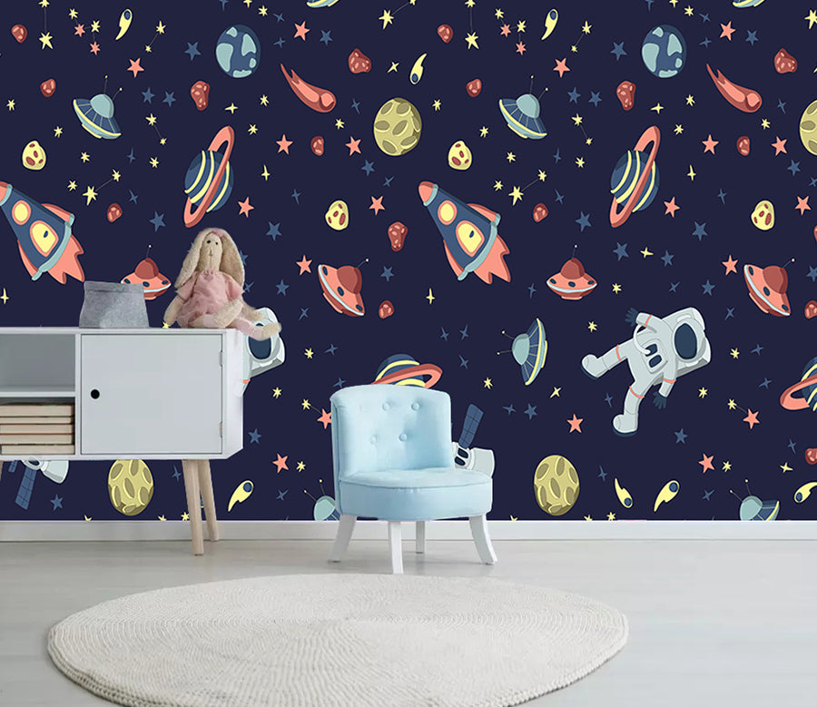 3D Color Planet WC071 Wall Murals