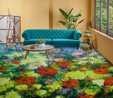 3D Flower Field Painting 9626 Allan P. Friedlander Floor Mural  Wallpaper Murals Self-Adhesive Removable Print Epoxy