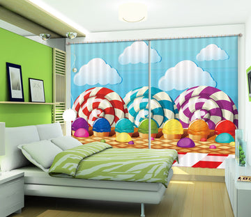 3D Lollipop Kingdom 721 Curtains Drapes