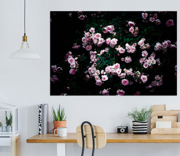 3D Pink Rose 017 Noirblanc777 Wall Sticker