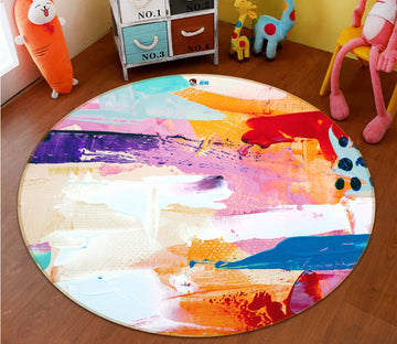 3D Smudge Color Pattern 172 Round Non Slip Rug Mat Mat AJ Creativity Home 