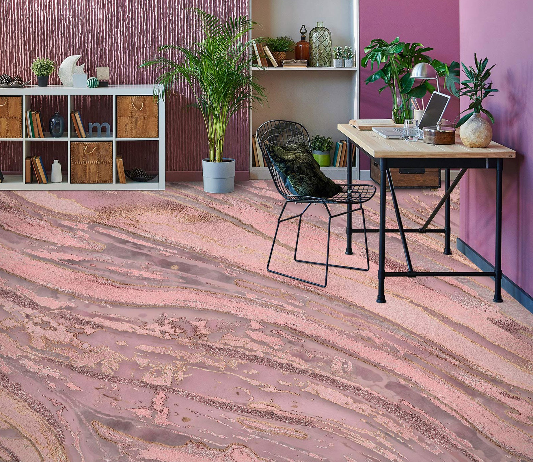 3D Pink Texture 102130 Andrea Haase Floor Mural  Wallpaper Murals Self-Adhesive Removable Print Epoxy