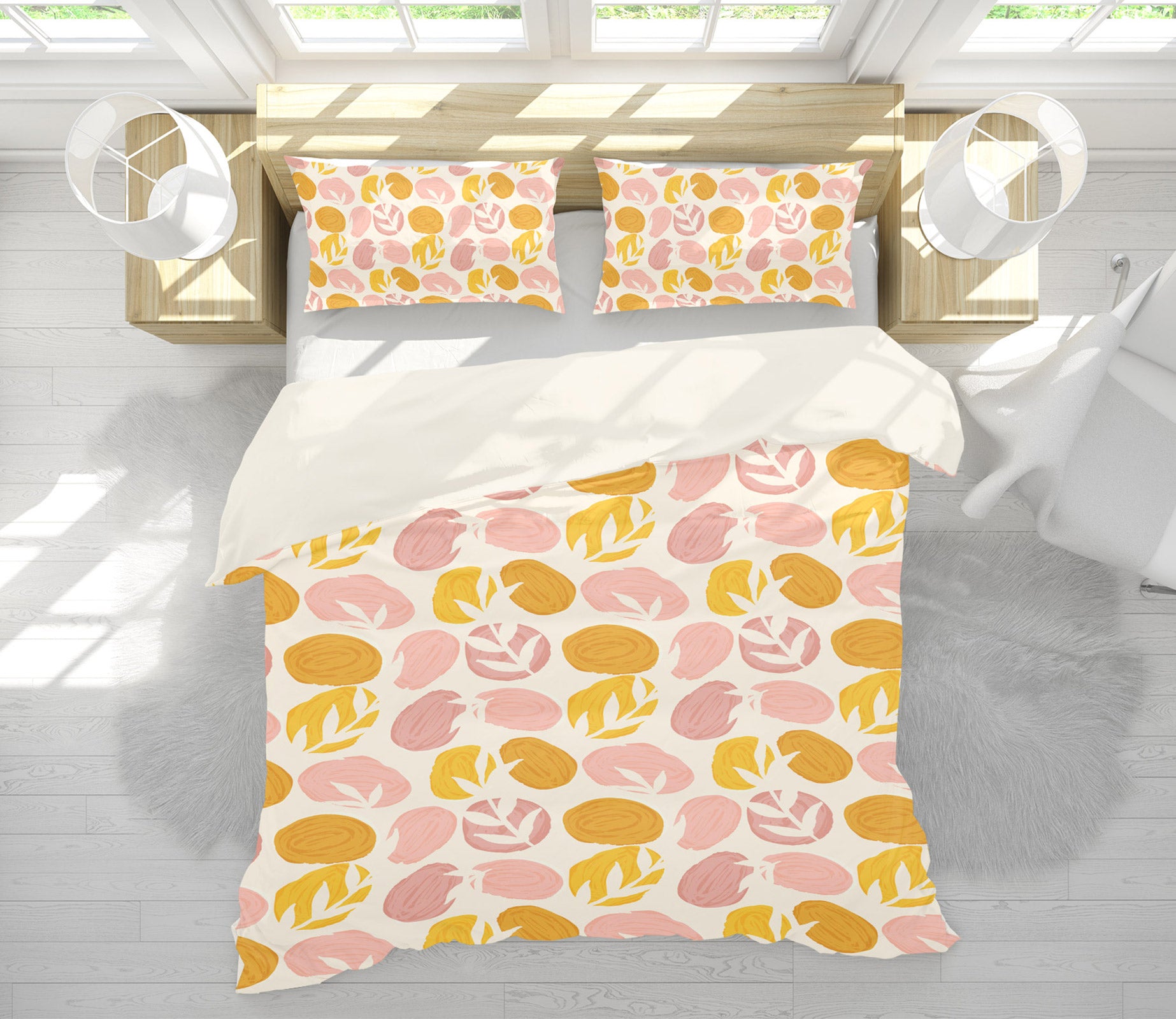 3D Pink Yellow Polka Dot Leavese 109120 Kashmira Jayaprakash Bedding Bed Pillowcases Quilt