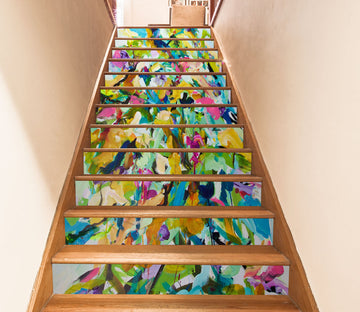 3D Colorful Paint Pattern 96134 Allan P. Friedlander Stair Risers