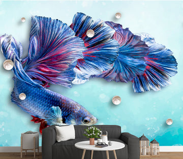 3D Fish Pearl WG204 Wall Murals