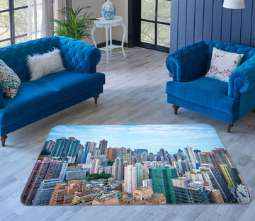 3D Tall Building 1105 Marco Carmassi Rug Non Slip Rug Mat