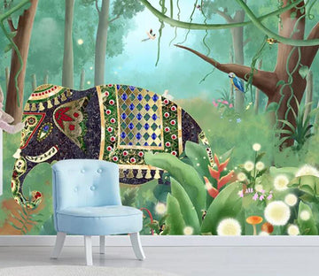 3D Elephant Forest WC51 Wall Murals Wallpaper AJ Wallpaper 2 