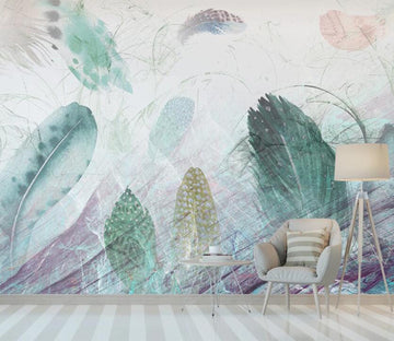 3D Elegant Winding Feathers 2229 Wall Murals