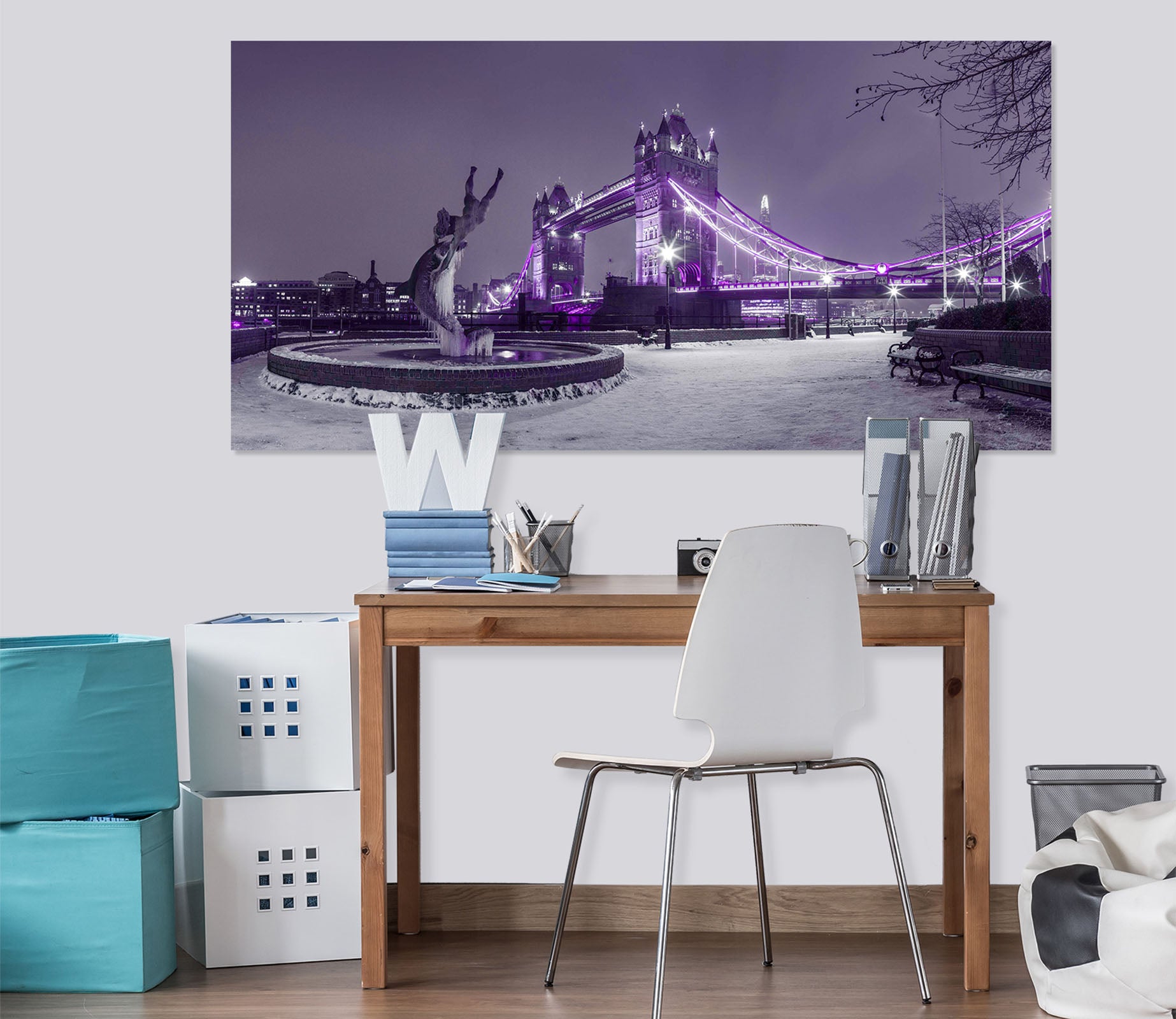 3D Purple Lights 045 Assaf Frank Wall Sticker