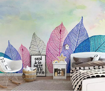 3D Colored Leaves 553 Wall Murals Wallpaper AJ Wallpaper 2 