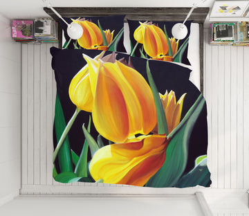 3D Yellow Flower 11072 Matthew Holden Bates Bedding Bed Pillowcases Quilt
