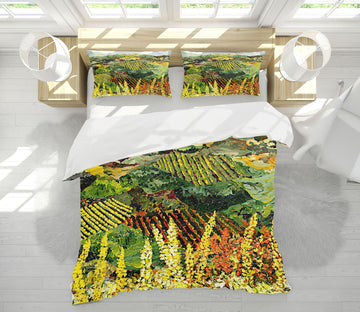 3D Flower Field 2006 Allan P. Friedlander Bedding Bed Pillowcases Quilt