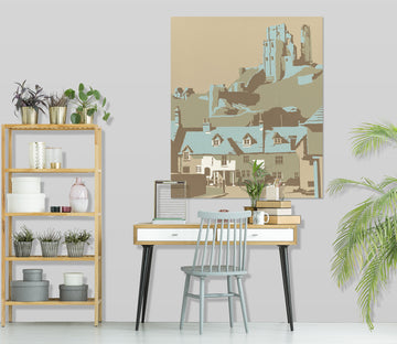 3D Corfe Castle 024 Steve Read Wall Sticker