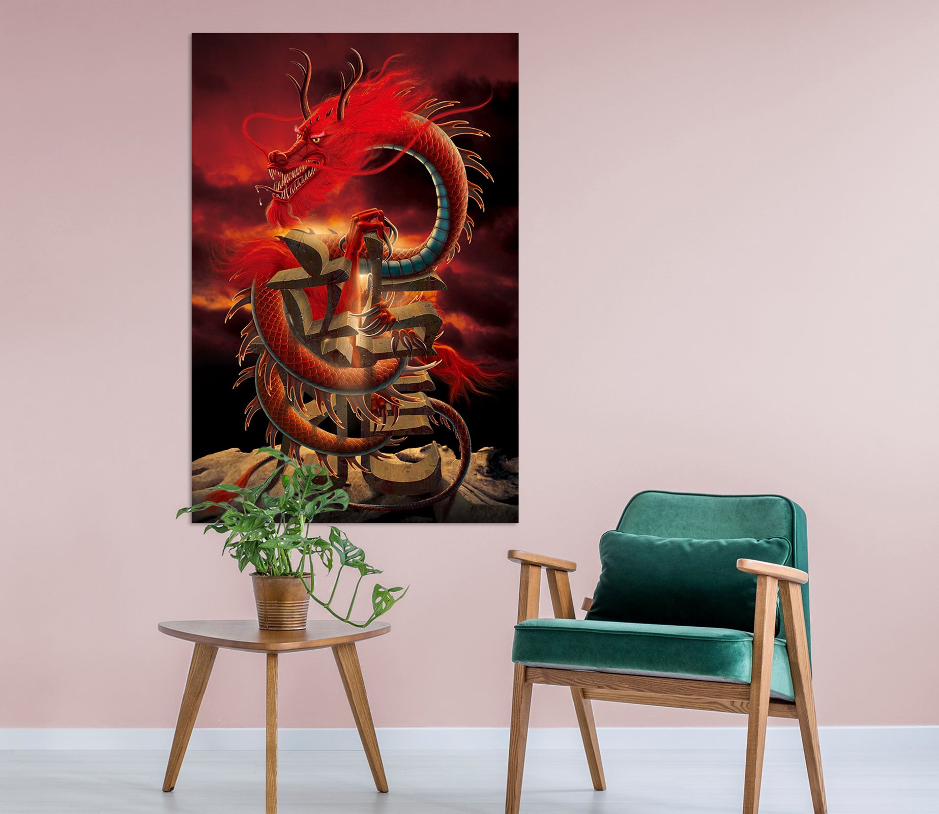 3D Chinese Dragon Def 022 Vincent Hie Wall Sticker