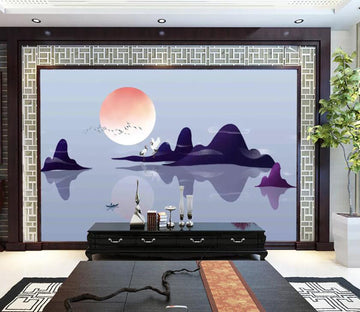 3D Mountain River WC14 Wall Murals Wallpaper AJ Wallpaper 2 