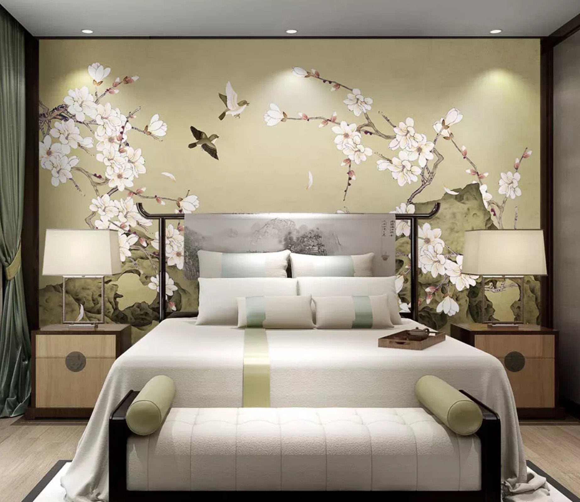 3D Birds And Flowers WC14 Wall Murals Wallpaper AJ Wallpaper 2 