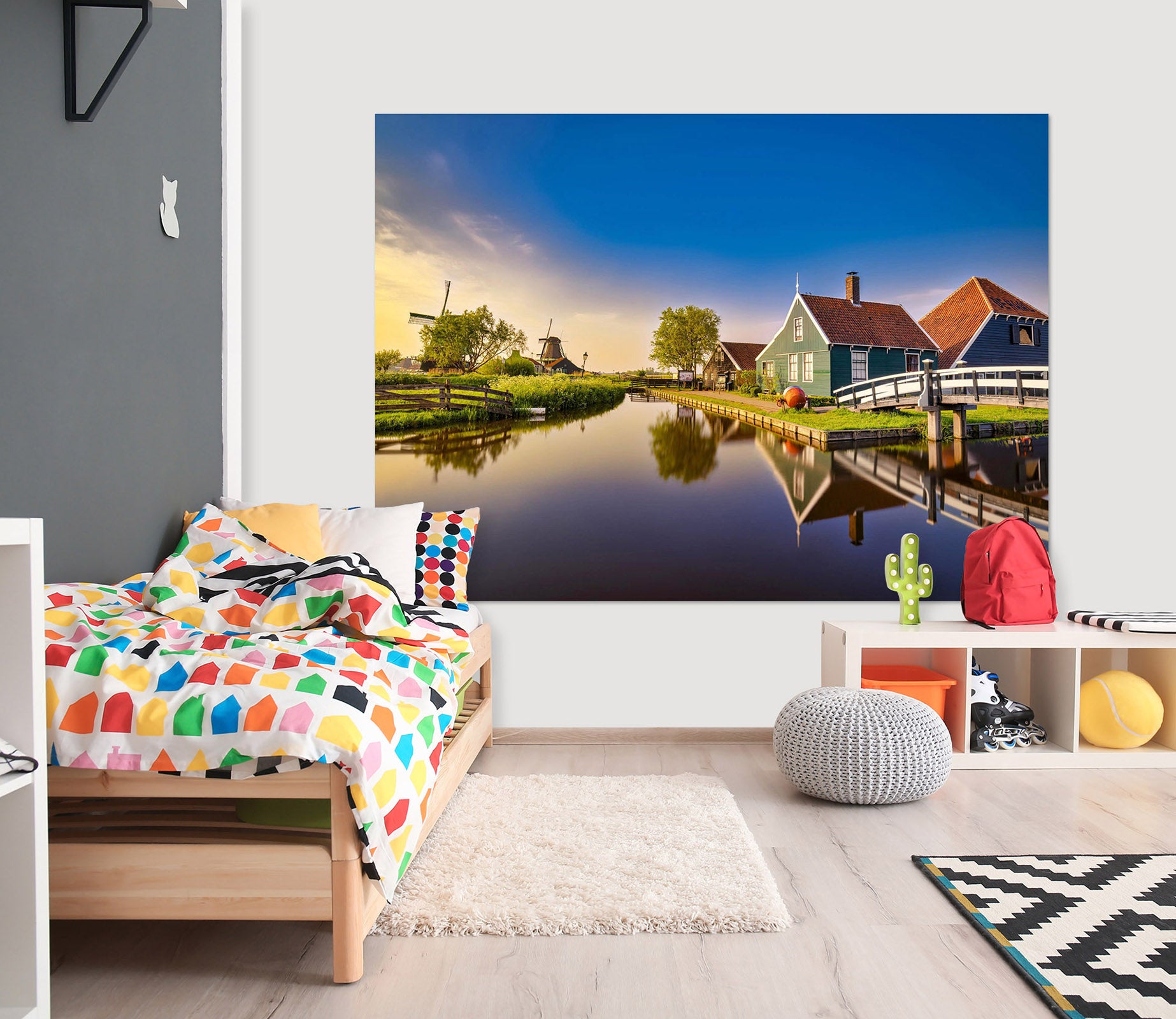 3D Stream Village 136 Marco Carmassi Wall Sticker