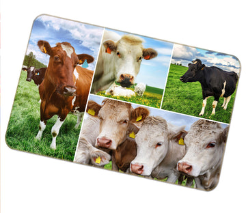 3D White Cow 032 Animal Non Slip Rug Mat