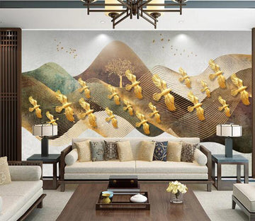 3D Golden Dove WC1775 Wall Murals