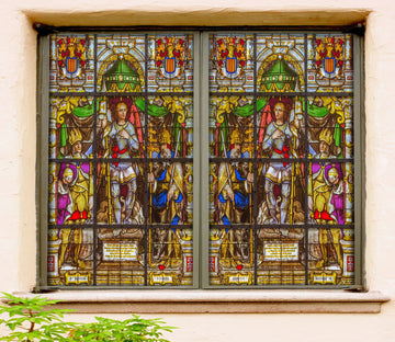 3D Armor Soldier 137 Window Film Print Sticker Cling Stained Glass UV Block