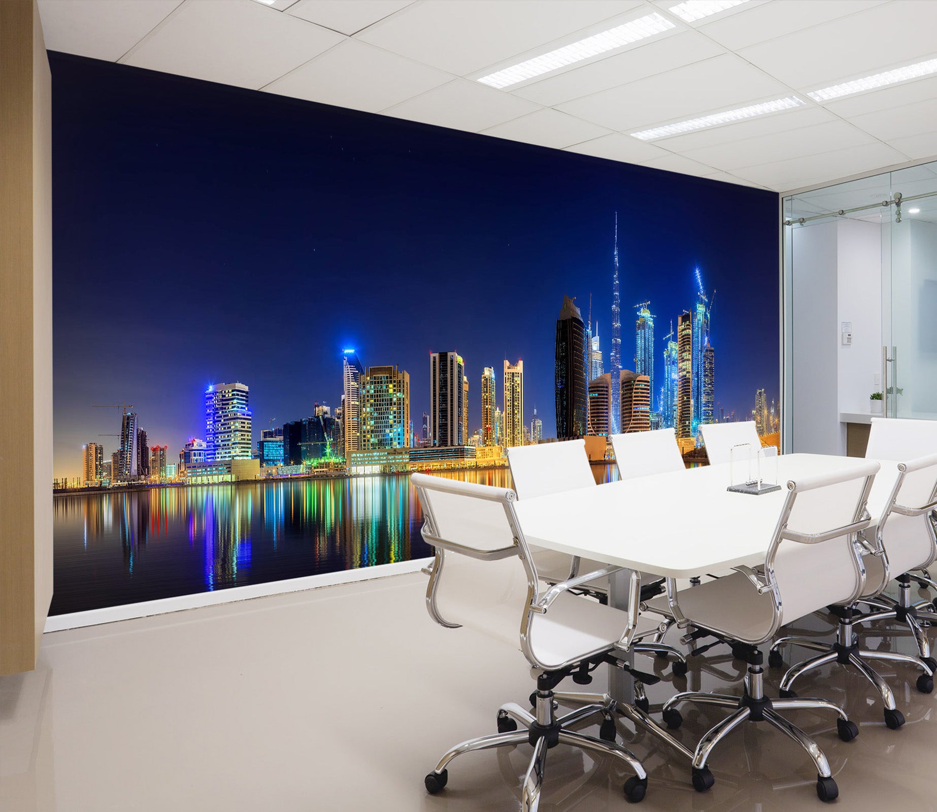 3D Night Building 57168 Wall Murals