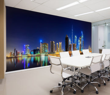 3D Night Building 57168 Wall Murals