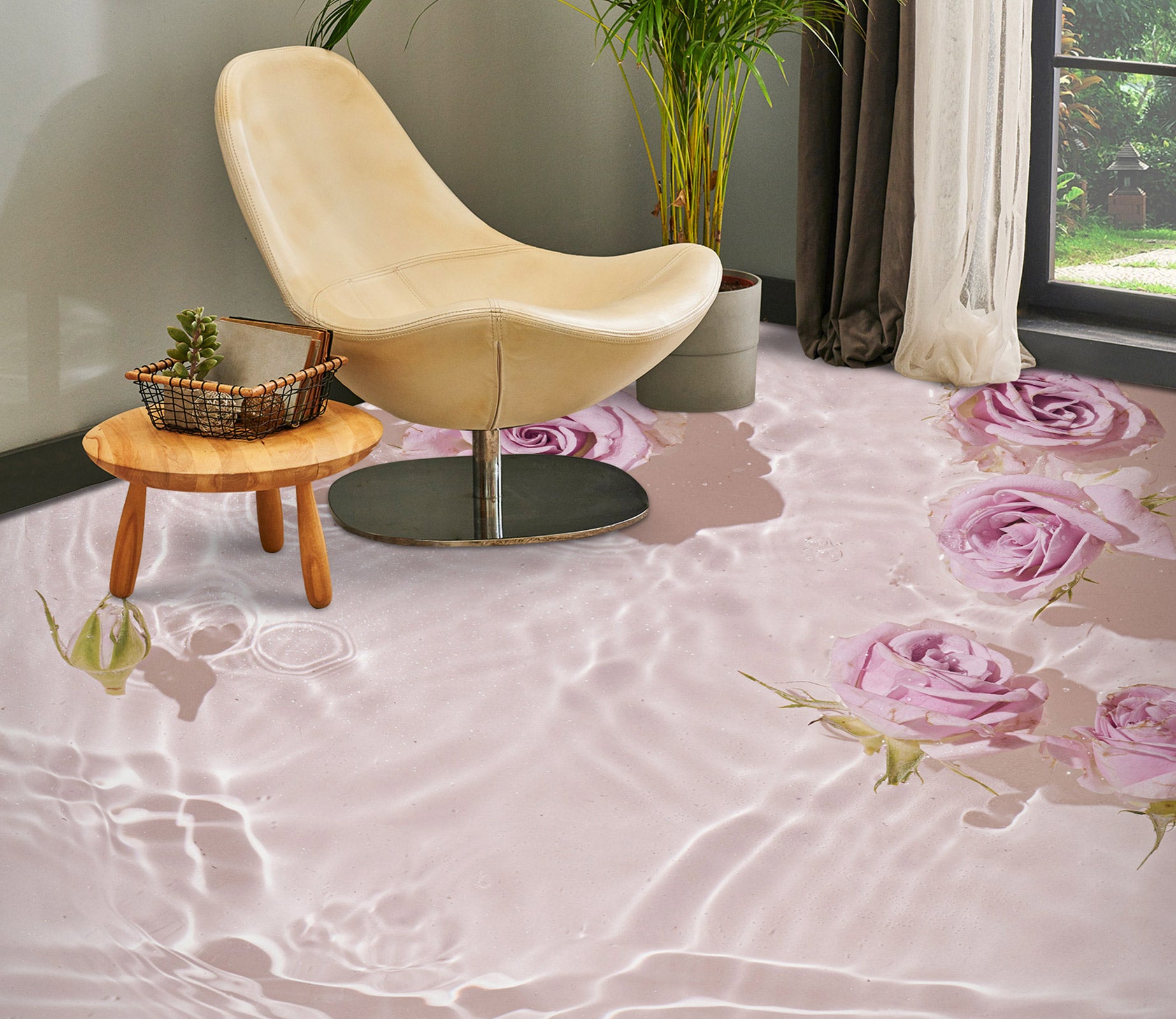 3D Noble Purple Roses 471 Floor Mural  Wallpaper Murals Rug & Mat Print Epoxy waterproof bath floor