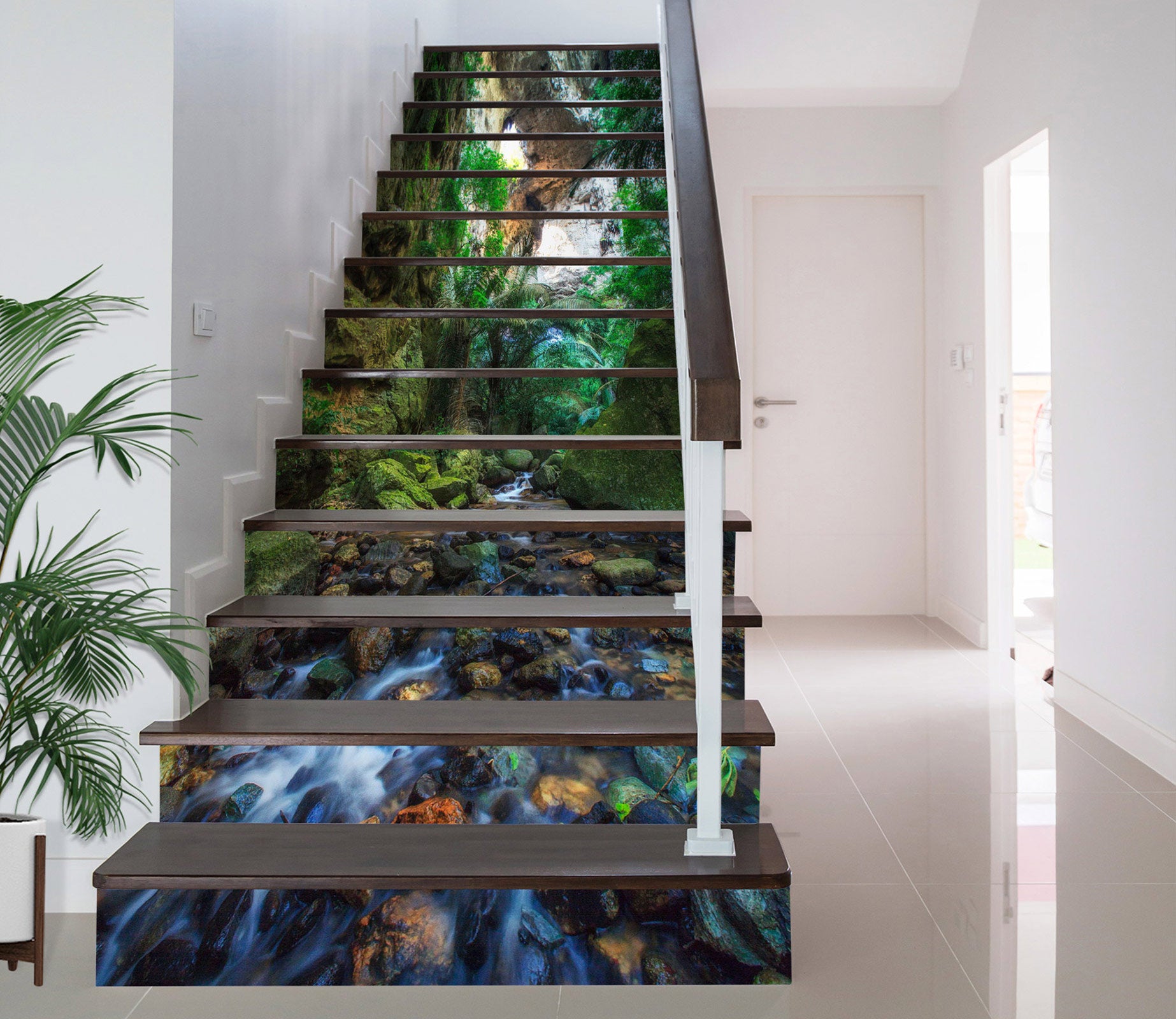 3D Bleak Deep Woods 366 Stair Risers