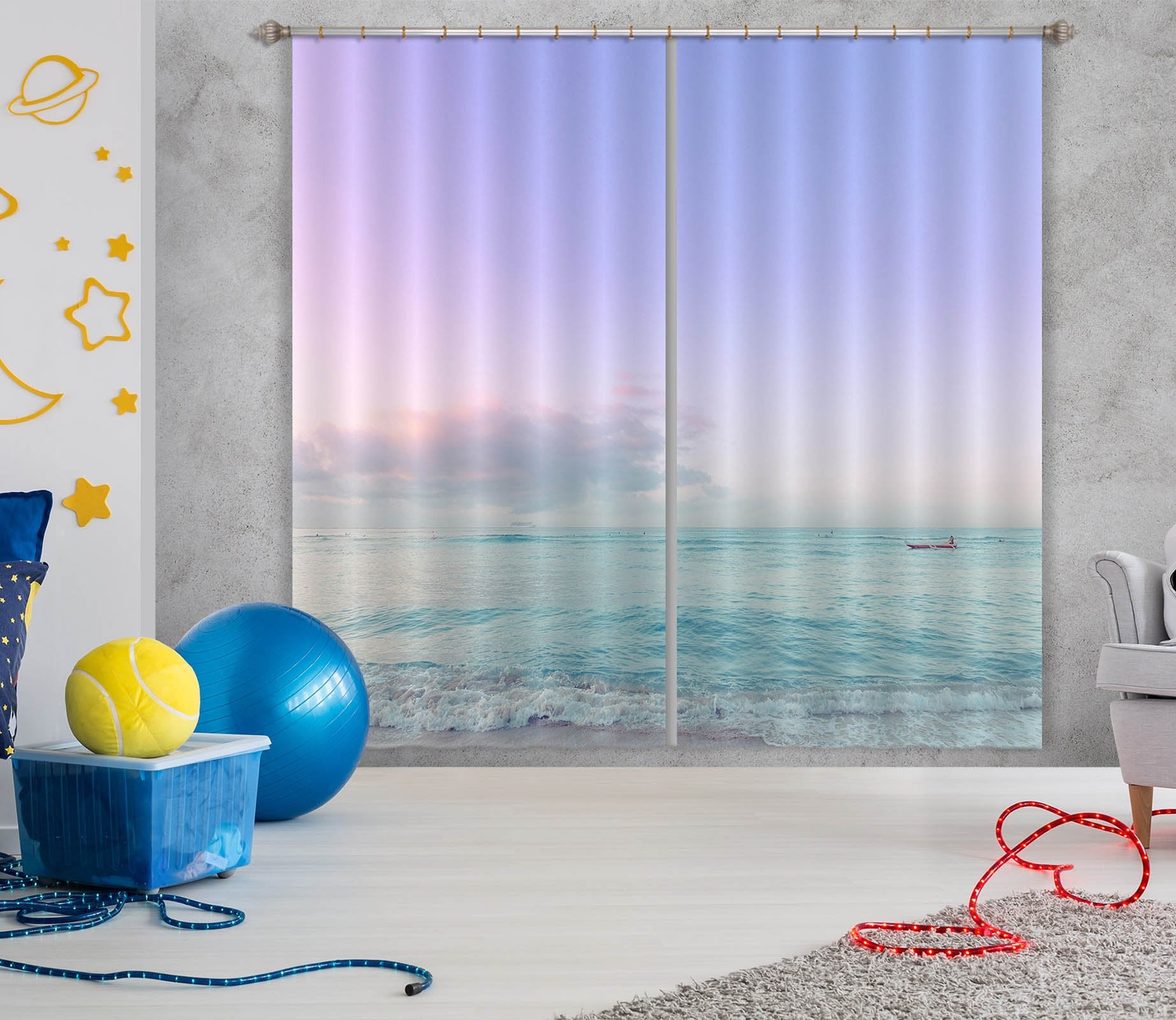 3D Beautiful Sky 053 Noirblanc777 Curtain Curtains Drapes Wallpaper AJ Wallpaper 