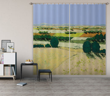 3D Green Field 107 Allan P. Friedlander Curtain Curtains Drapes