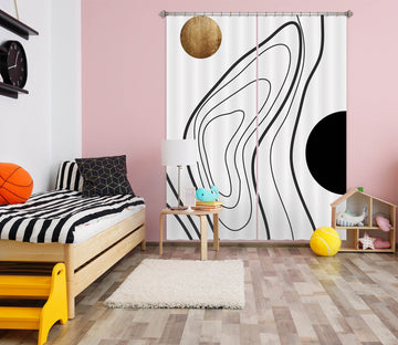 3D Irregular Circle 1086 Boris Draschoff Curtain Curtains Drapes